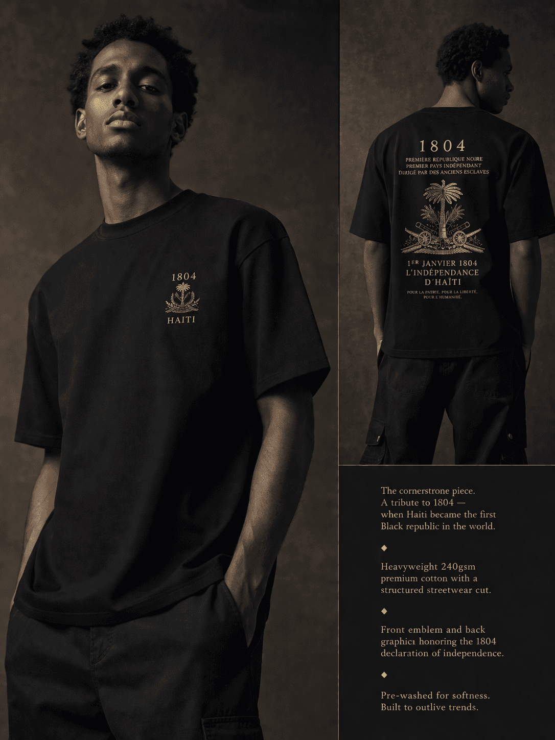 The Cornerstone Piece — 1804 in Black